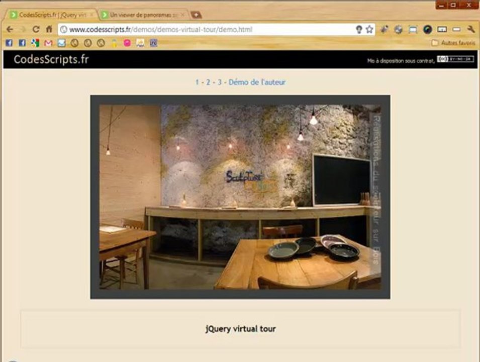 Installer panorama jQuery virtual tour
