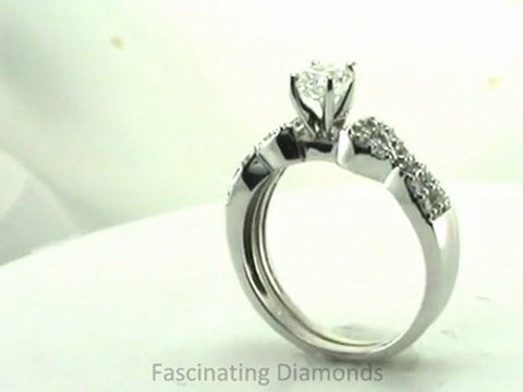 FDENS3008CU Cushion Cut Diamond Wedding Rings Set In Swirl Prong Setting