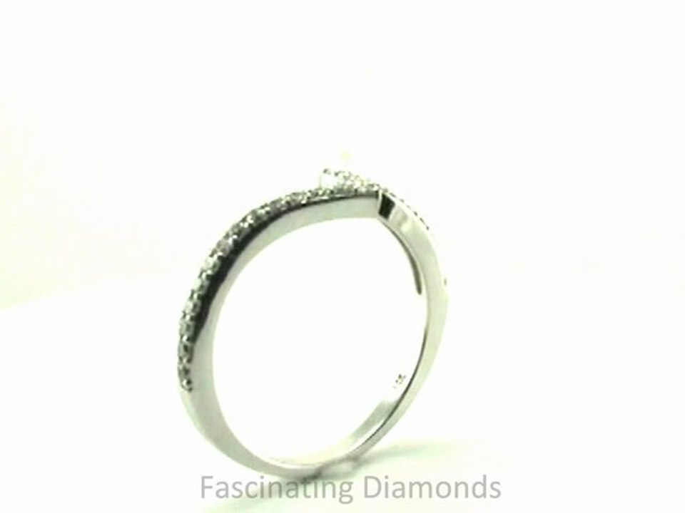 FDENS3007B  Round Diamond Pave Set Zee Shape Anniversary Band
