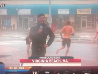 Le pire de la tempête Irene à la télévision