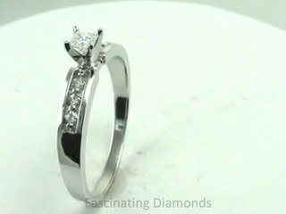 FDENS1828PRR  Princess Cut Diamond Engagement Ring In Kite Channel Setting