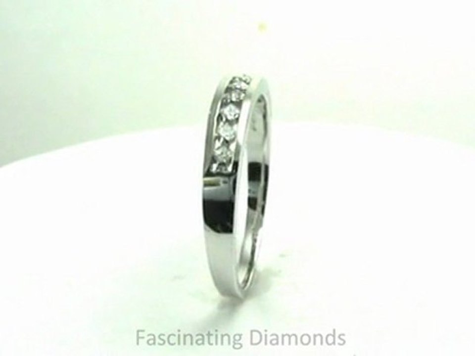 FDENS1828B  Princess Cut Diamond Wedding Anniversary Band In Channel Setting