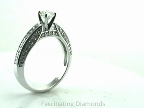 FDENS1713ROR Round Diamond Engagement Ring In Knife Edge Setting