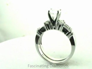 Tải video: FDENS285AS  Asscher Cut Three Stone Diamond Wedding Rings Set In Channel Setting