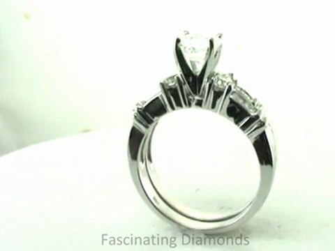 FDENS285AS Asscher Cut Three Stone Diamond Wedding Rings Set In Channel Setting