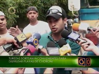 Turistas sortean peligros para llegar a Choroní