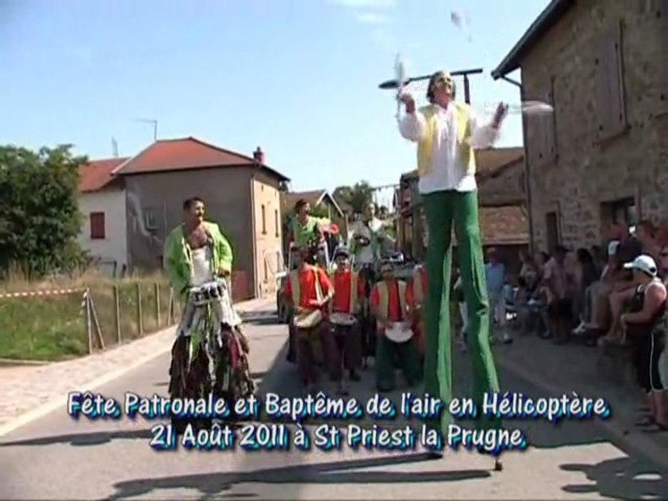 BAPTEME HELICO FETE PATRONALE  ST PRIEST LA PRUGNE 2011