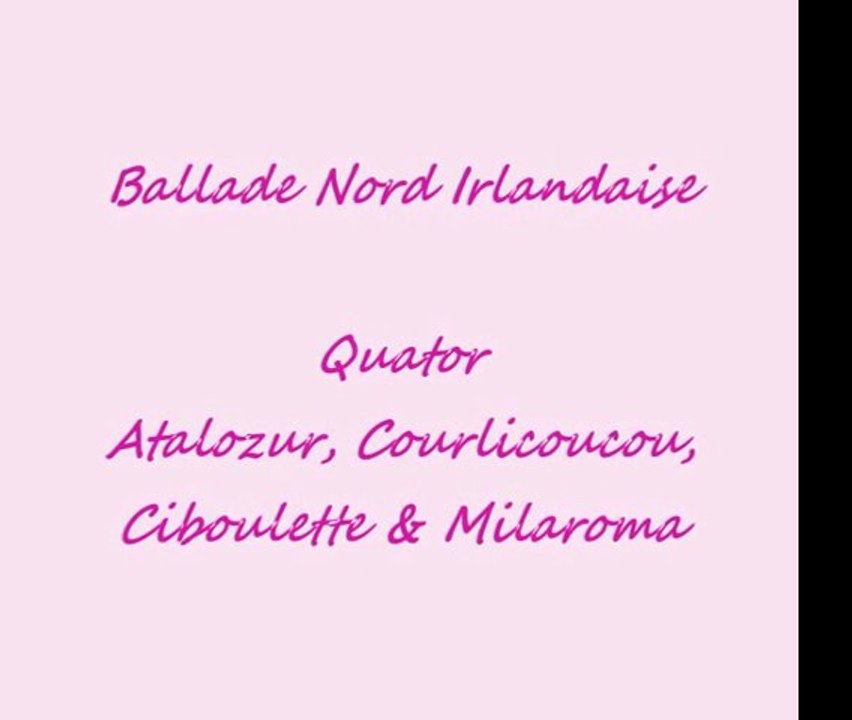 BALLADE NORD IRLANDAISE - QUATOR DAILYPOTES