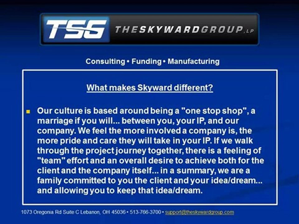 The Skyward Group LP - Medical Device Regulatory Consultant