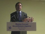 Luc Chatel - accueil des professeurs stagiaires - rentrée 2011