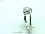 FDENR7806 Solitaire Round Diamond Engagement Ring In Swirl Tension Setting