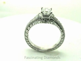 FDENR6794PR  Princess Cut Diamond Engagement Ring Vintage Style