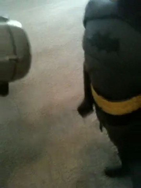 Batman Gets Shot By Robot Guard