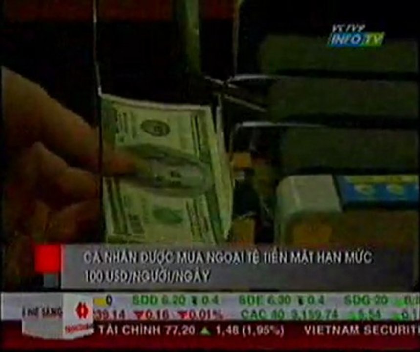 Cá nhân được mua ngoại tệ tiền mặt hạn mức 100USD/người/năm