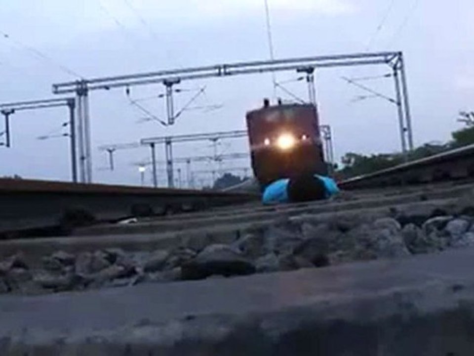 Train Runs Over Dumb Kid