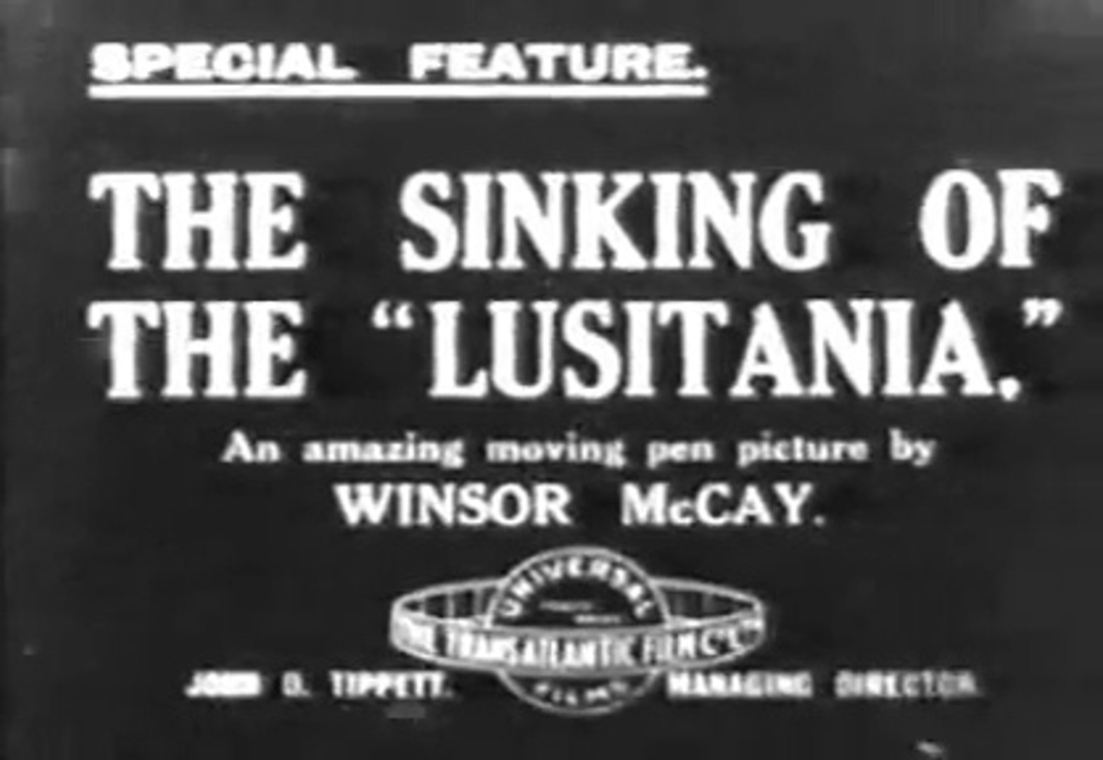 Sinking Of The Lusitania 1917 Winsor Mccay