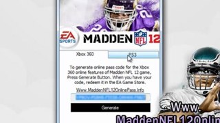 Get Free Madden NFL 12 Online Pass Code For Free!!