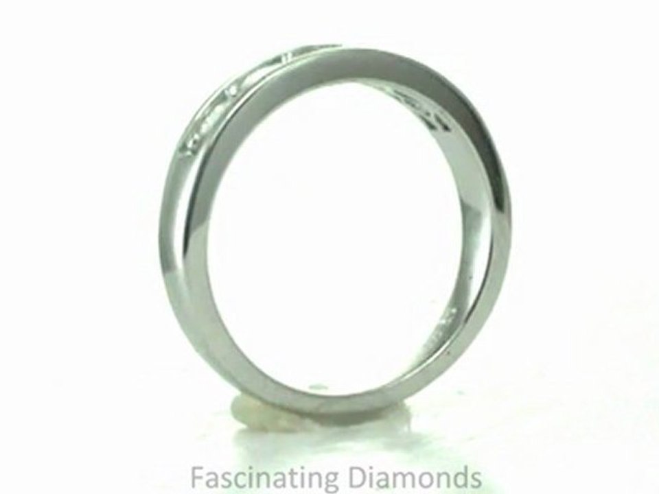 FDWB5235  Princess Cut Kite Shape Channel Set Diamond Anniversary Band