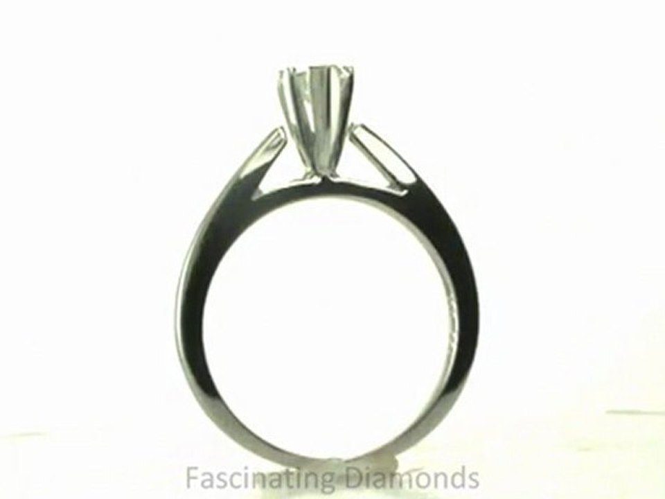 FDENR2128HTR  Heart Shape Diamond Solitaire Engagement Ring in Tapered Cathedral Setting