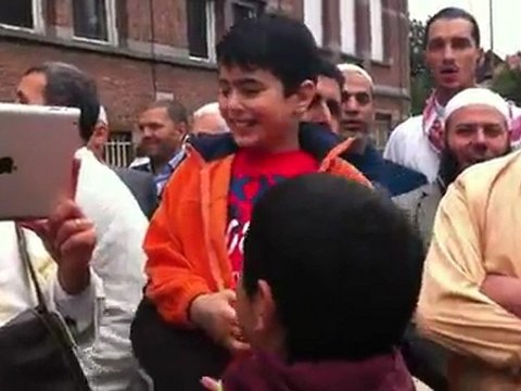 Aîd el Fitr 1432 à Bruxelles devant la Mosquée Al Khalil