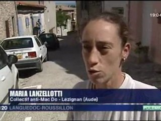 Non au Mc Do à Lézignan Corbières reportage France 3 (http://non-au-mc-do-lezignan.over-blog.com/)