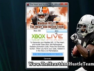 Madden NFL 12 The Heart and Hustle Team DLC Code For Free!!