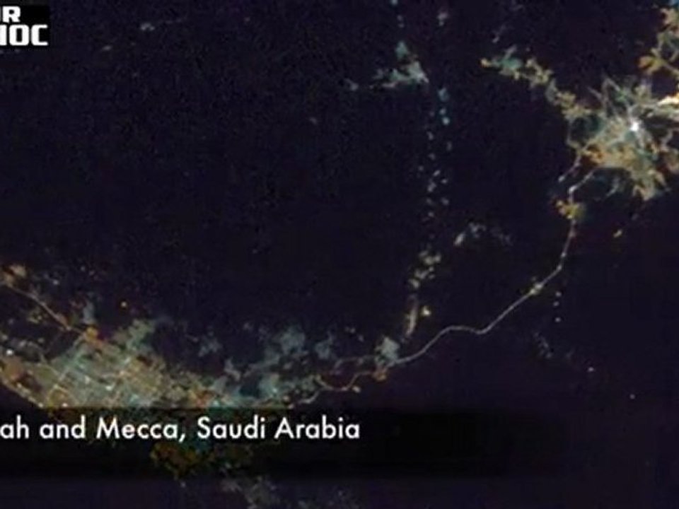 Le monde, la nuit, vu de l’espace