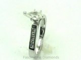 FDENS877PER  Petite Pear And Princess Channel Set Diamond Engagement Ring