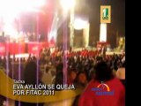 Cantante Eva Ayllón critico al alcalde de Tacna por fallas en FITAC 2011