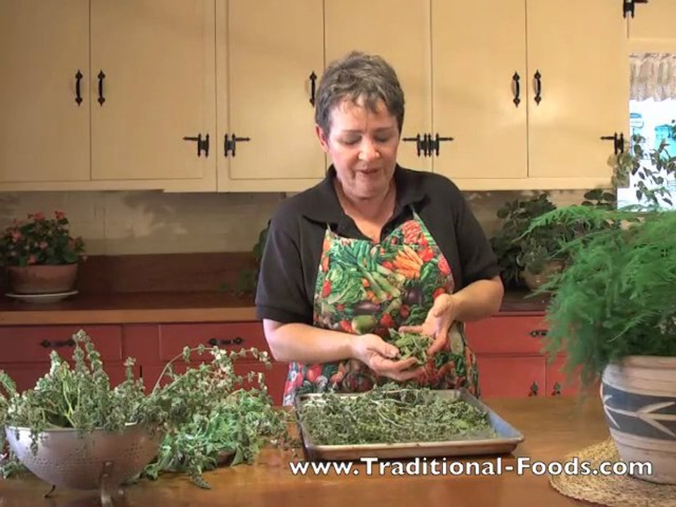 Drying Basil Leaves