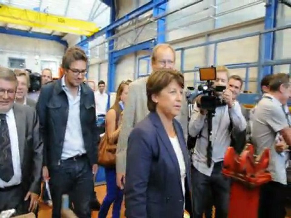 Primaires socialistes : Martine Aubry en campagne à Montceau-les-Mines (31/08/2011)