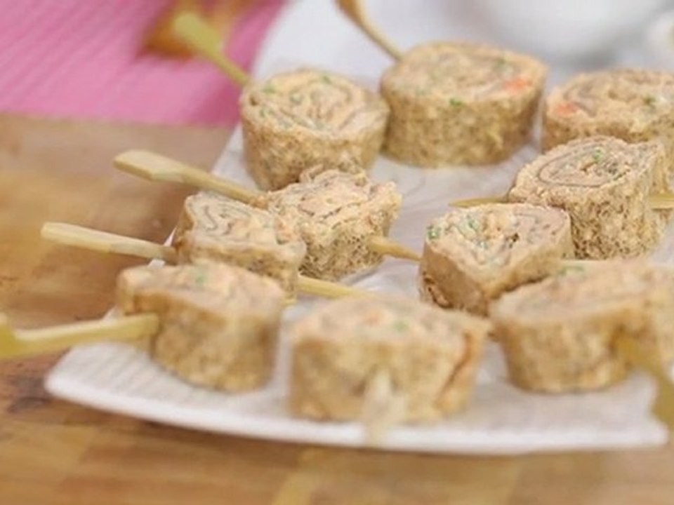 Rillettes de saumon en roulade de galette - Saupiquet