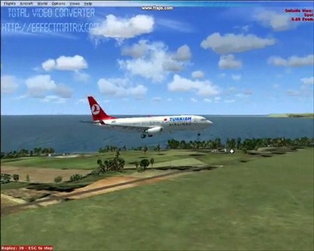İzmir-İstanbul Yeşilköy LTBA Landing B737 THY