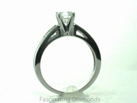 FD1001ROR Round & Princess Cut Diamond Engagement Ring With Channel Setting