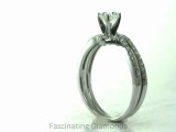 FDENS3007CU  Cushion Cut Diamond Pave Set  Zee Shaped Petite Wedding Bridal Ring