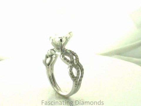 FDENS3040PE Pear Shape Diamond Split Band Wedding Bridal Ring Set