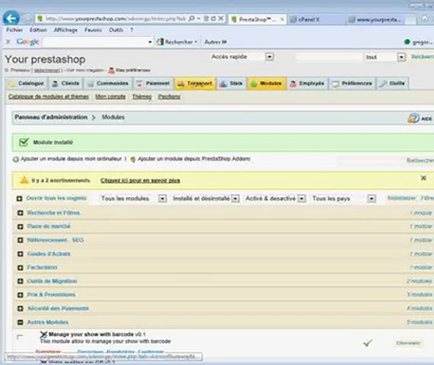Module prestashop yourregion régions et départements français