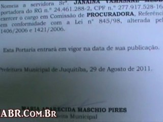 JUQUITIBA PREFEITURA PORTARIAS JANAINA YAMASAKE MEDEIROS