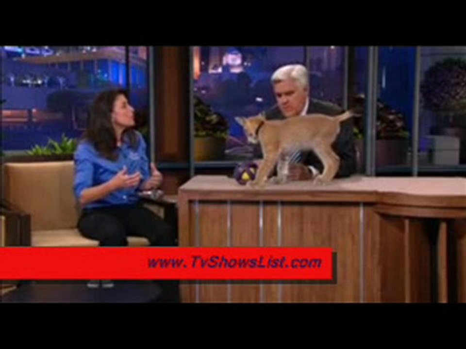 The tonight show with jay leno season 19 episode 149 "julie scardina and animals, david koechner, cake"