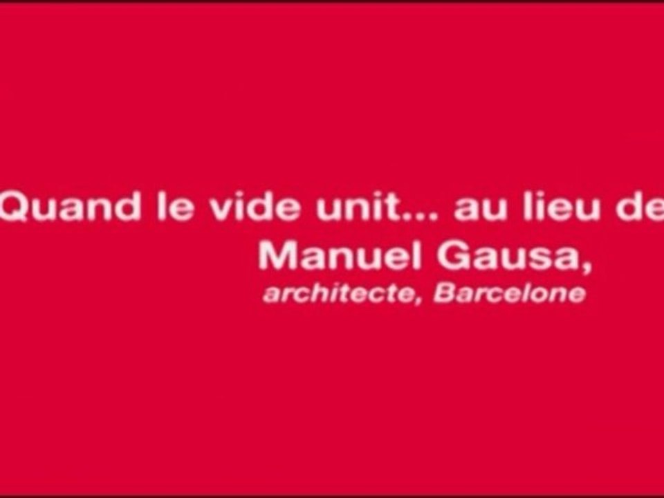 Quand les architectes n'ont pas peur du vide : Quand le vide unit... au lieu de séparer par Manuel Gausa