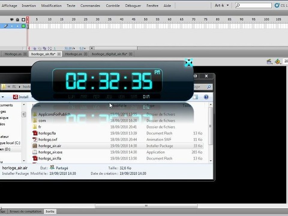 Flash CS5 : Déploiement sur Windows 7