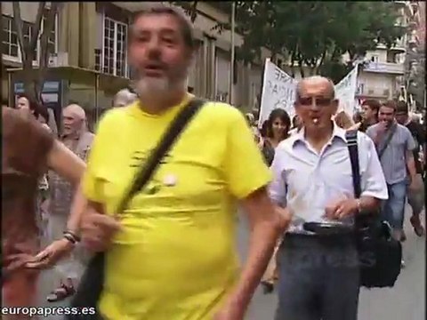 Manifestación en contra de los recortes sanitarios