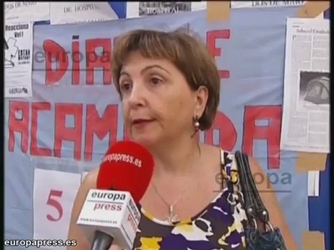 Protesta de usuarios ante el Hospital Dos de Mayo