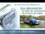 Éric Brunson paré pour le rallye du Mont Blanc 2011