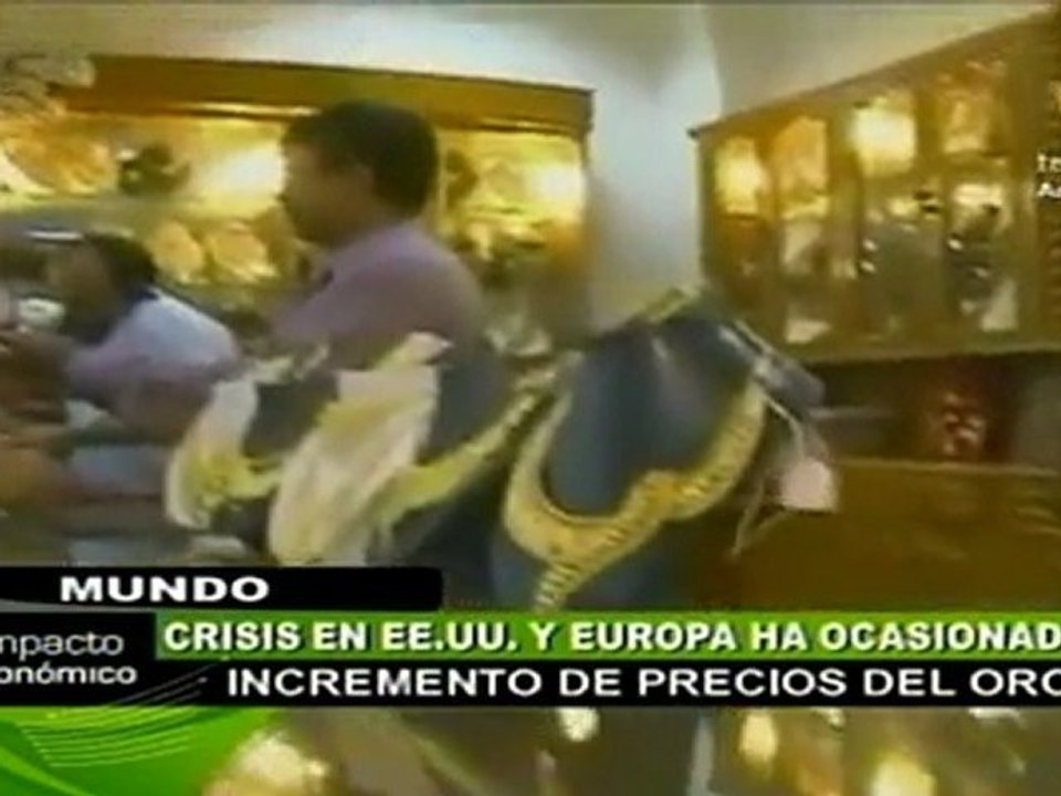Acelerado incremento del precio del oro
