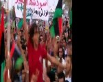 Celebrating the fall of Gaddafi in Tripoli