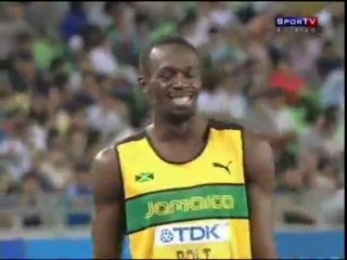 La finale du 200m, Bolt champion, Lemaitre 3e !