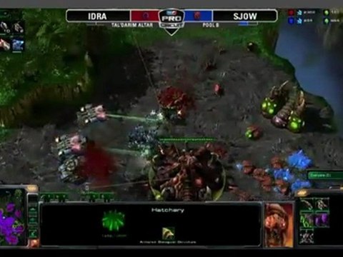 MLG Raleigh 2011 - Starcraft II - Game 2 - EG Idra (Z) VS Dignitas Sjow (T) Part 2/2