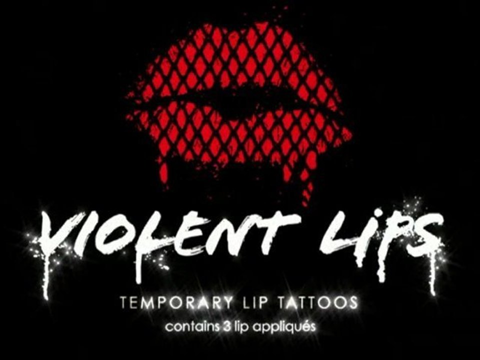 Tatouages Temporaires des Lèvres - VIOLENT LIPS