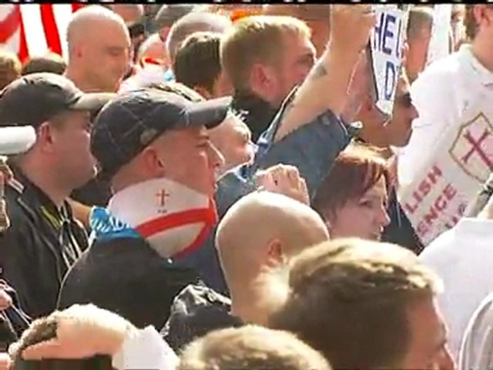 Trouble during EDL protest in London